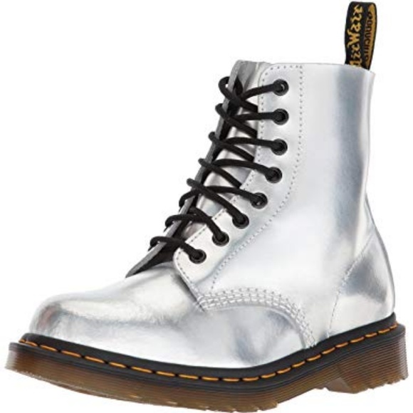 dr martens silver boots